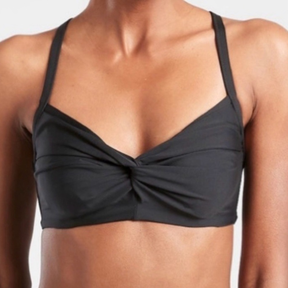 Athleta Twist Up Bikini Top 38B/C Underwire Swim W/pads Like New Beach Vacation